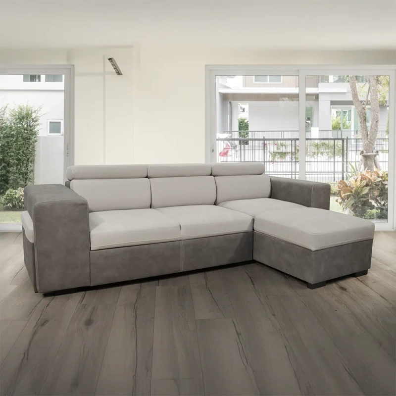 Canapé d'angle convertible et réversible