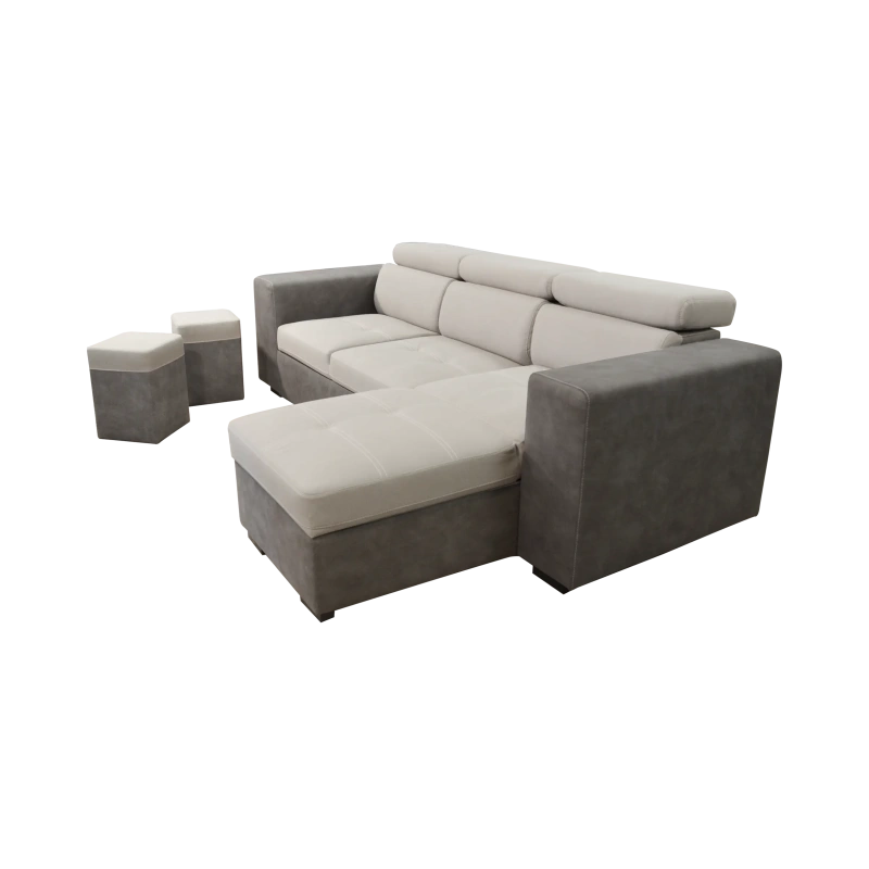 Canapé d'angle convertible et réversible